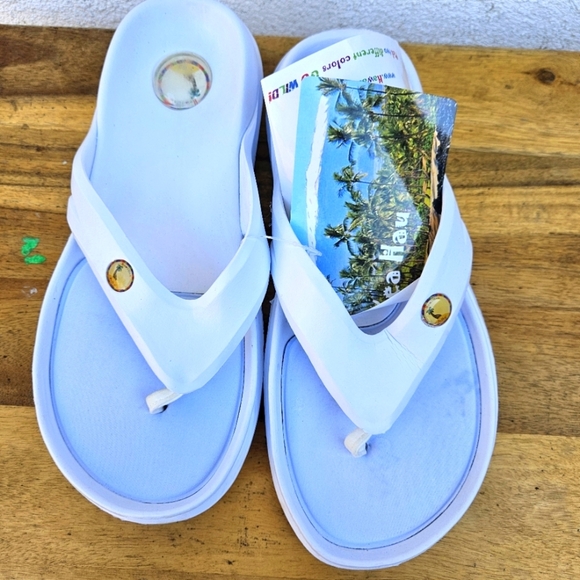 Hawaiian Jellys Ultra Comfort Kea Haú Unisex Sandals Men's Size 8 - Picture 7 of 15